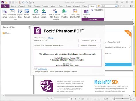 Completely update of Foldable Foxit Phantompdf Venture 9.2